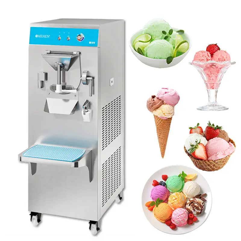 MEHEN M10E 20-40L/H copo de enchimento manual máquina de sorvete duro 18 panelas sorvete gelato
