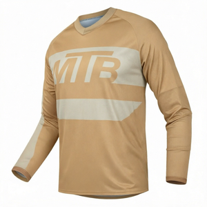 Maillot de Ciclismo de Manga Larga para Mujer, Ligero y Transpirable, Cuello en V, para Bicicleta de Montaña y Carretera - Product Image 1