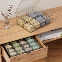Organisateur de sachets de thé avec cloisons amovibles, boîte de rangement pour armoires de cuisine contenant des sacs à boissons et des tiroirs