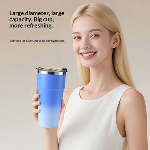 Gourde isotherme empilable en acier inoxydable 304 à double paroi de 26 oz pour véhicule, tasse de voyage en métal pour café - Product Image 4