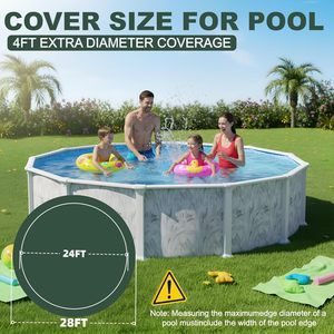 Bâche de <span class=keywords><strong>piscine</strong></span> hivernale <span class=keywords><strong>ronde</strong></span> de 24' en PVC PE résistant pour <span class=keywords><strong>piscine</strong></span> <span class=keywords><strong>hors</strong></span> <span class=keywords><strong>sol</strong></span> - Product Image 2