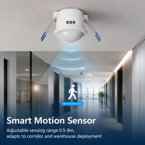 Détecteur de présence humaine à ondes millimétriques 24 GHz - Capteur de mouvement intelligent pour signes vitaux - Interrupteur d'automatisation encastré au plafond 220 V - Product Image 4