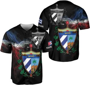 Sublimation Cuba Baseball Jersey Shirt, Cuba Flag Jersey, Cuban Jersey pour homme et femme, Cuba USA Flag T Shirt - Product Image 4