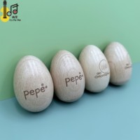 Œuf en bois rythmique, instrument de musique personnalisé, logo laser personnalisé, œufs de Pâques, shaker, maracas, bruitier, jouet œuf cadeau