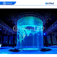 PINGCAI P40 - Panel de Pantalla LED Transparente, Flexible, Ultrafino, Adhesivo, de Malla de Cristal Inteligente para Interiores, para Vidrio
