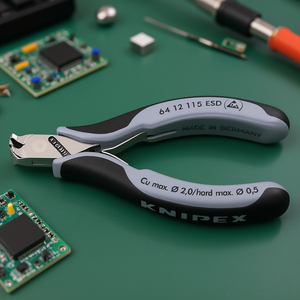Cutter électronique Knipex ESD 64 12 115, lame de coupe avant, fabriqué en Allemagne - Product Image 2