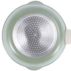 उच्च गुणवत्ता वाला नया मॉडल 24 सेमी 28 सेमी ग्रीन एल्यूमीनियम नॉन स्टिक सिरेमिक कोटिंग गहरी लिड ढक्कन के साथ गहरी फ्राइंग पैन - Product Image 5