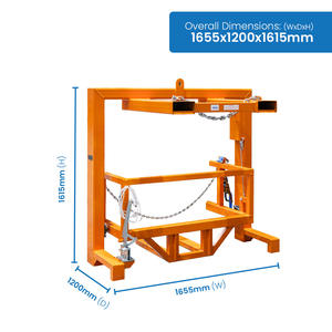 500kg 용량 앵무새 부리 드럼 리프터 이중 지게차 보조 장비 및 드럼 처리 도구 - Product Image 6