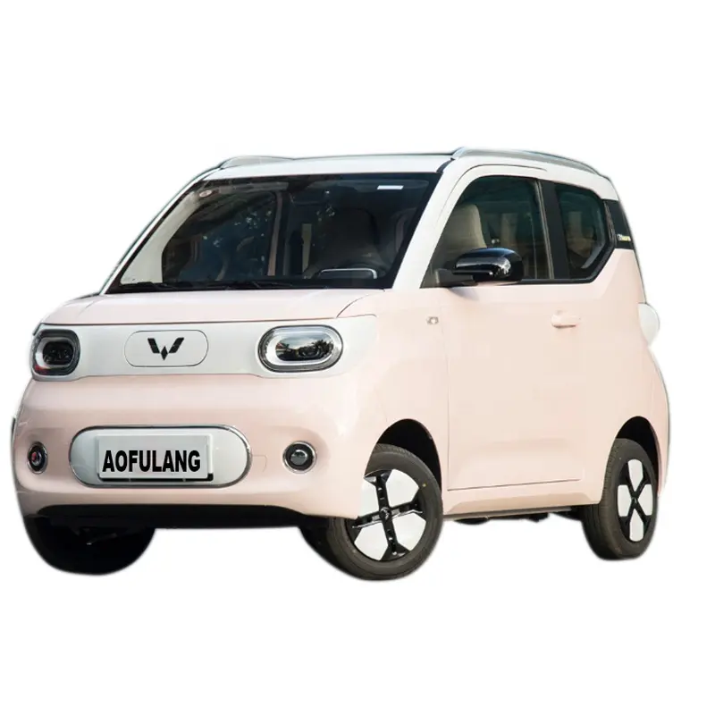 Mobil listrik baru, merah muda & putih harga rendah kendaraan energi baru 3 pintu 4 kursi Hatchback mobil Wuling Mini EV listrik murni