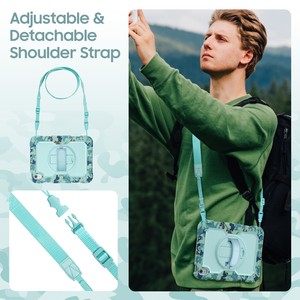 <span class=keywords><strong>IPad</strong></span> 11 Silicone ngụy trang trường hợp máy tính bảng cho thế hệ thứ 10 A16 chống sốc và thả bằng chứng 10.2-inch với dây đeo vai - Product Image 3