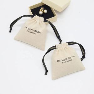 Custom Design Logo and Size Muslin Cotton Drawstring <b>Bag</b> Reusable Muslin Wedding Gift Candy <b>Bag</b> Jewelry <b>Dust</b> Pouch - Product Image 3