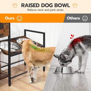 Bols surélevés pour chiens Support de bol surélevé avec <span class=keywords><strong>panier</strong></span> à jouets Armoire de support de bol pour <span class=keywords><strong>chien</strong></span> avec rangement pour animaux de compagnie pour chiens moyens XL - Product Image 5