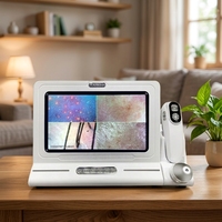 Analyseur de cuir chevelu intelligent portable avec écran de 11 pouces, caméra HD à double objectif, détecteur de follicules pileux manuel pour les soins du cuir chevelu en salon