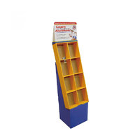 Présentoir de sol en carton personnalisé avec grilles, présentoir de sol en papier écologique pour la promotion de snacks et de livres en magasin
