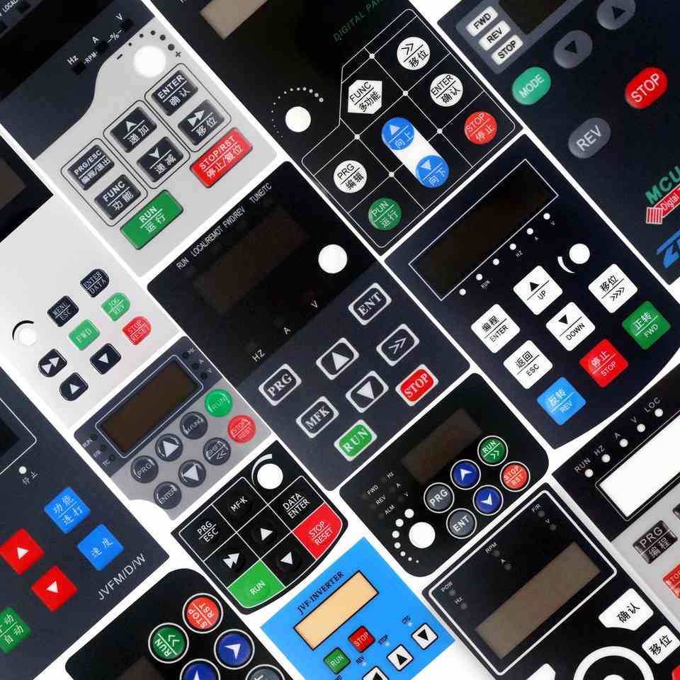 Custom PC Control Panel Electronic Panel Screen Printing PET Surface ...