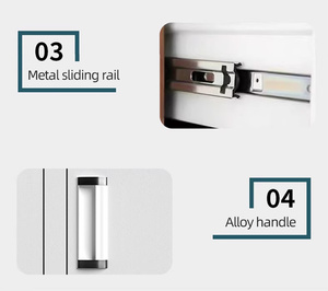 <span class=keywords><strong>3</strong></span>-laags Modern Design Metalen Archiefkast Met <span class=keywords><strong>3</strong></span> Opbergladen Voor De Woonkamer Van Een Kantoorschool <span class=keywords><strong>Of</strong></span> Ziekenhuisgebruik - Product Image 3