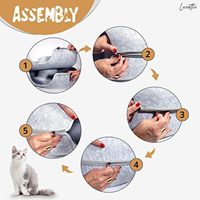 Matériau en feutre de haute qualité lit Tunnel pour chat de qualité supérieure Tunnel pour chat d'intérieur Peekaboo Cave avec fermeture à glissière de même couleur fournitures détachables pour animaux de compagnie