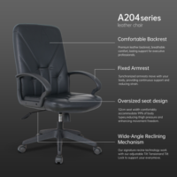 Klassischer Leder-Bürostuhl mit Nylon-Basis Tragfähigkeit 120kg Chefsessel Gerencial Silla Giratoria Sillon De Escritorio