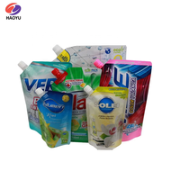 Sachets de détergent liquide en plastique Doypack à bec verseur, pour cosmétiques, gel douche, savon, gommage, emballage de lessive