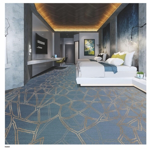 Tapis de couloir d'hôtel commercial, tapis de sol en laine et nylon robuste antidérapant de qualité hôtelière, revêtement mural à mur, Foshan - Product Image 6