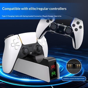 Base de Carga Universal para Juegos: Cargador LED Rápido para Controles PS5 DualSense, PS5 <span class=keywords><strong>Pro</strong></span> <span class=keywords><strong>DualShock</strong></span>, PS5 Slim - Product Image 2