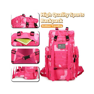 Outdoor Waterproof Hiking <b>Backpack</b> <b>Large</b> Bag Custom Logo Pink Durable Mountain Climbing <b>Backpack</b> - Product Image 2