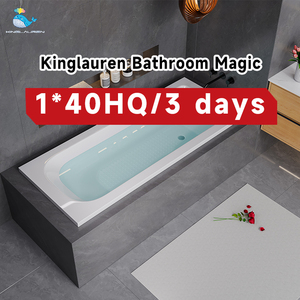 Kinglauren 120x70 Pulido Estilo Acrílico Rectangular Blanco Rentable Bañera PARA EL <span class=keywords><strong>Baño</strong></span> del Hogar con Sifón Cromado - Product Image 5