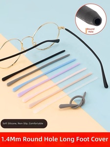 ปลอก<span class=keywords><strong>ขา</strong></span>แว่นตาซิลิโคนโลหะแบบยูนิเวอร์แซล รูกลม 1.4 มม. ปากแบน <span class=keywords><strong>ขา</strong></span>บาง กันลื่น ยาว 125 มม. ป้องกันอาการแพ้ที่หู - Product Image 3