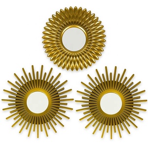 Oro Specchi <span class=keywords><strong>per</strong></span> Specchi A Parete <span class=keywords><strong>per</strong></span> la Decorazione Della Stanza Da Parete Pacchetto di 3 & Home Decor Oro Rotondo Specchi A Parete decorazione Cerchio Specchi Moderna - Product Image 1