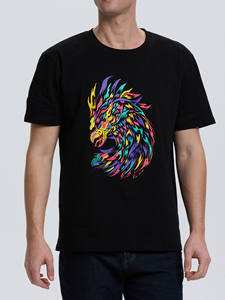 Shanghai <strong>T</strong>-<strong>shirt</strong> Phoenix for 350 National Heritage Straight Shoulder Casual Pure Cotton Animal Print O-Neck National Men's - Product Image 3