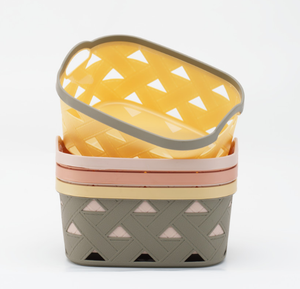 Home Plastic storage Basket Desktop Storage Plastic Sundries Storage Basket Fruit Basket