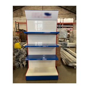 Blue Color Exhibition Display Stand Retail Display Racks Grocery Gondola Shelving - Product Image 3