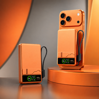 Batterie externe magnétique sans fil 5000mAh 10000mAh, charge rapide 22.5W, chargeur portable léger et compact avec support