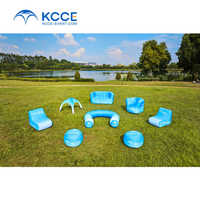 Fauteuil gonflable 3D et ottoman gonflable d'extérieur, design gratuit, portable et à gonflage rapide