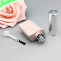 Bouteille de vernis à ongles en gel vide de 8ml en forme de S de haute qualité avec capuchon en argent et brosse pour vernis à gel UV