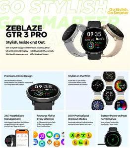 <span class=keywords><strong>Reloj</strong></span> Inteligente <span class=keywords><strong>GTR</strong></span> <span class=keywords><strong>3</strong></span> Pro con Pantalla AMOLED, Correa de Silicona, Unisex, Resistente al Agua, Deportivo, de Lujo - Product Image 3