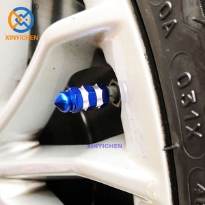 Renkli metal mermi kovanı tekerlek toz kapakları siyah mermi kabuk lastik supap gövdesi kapağı - Product Image 2