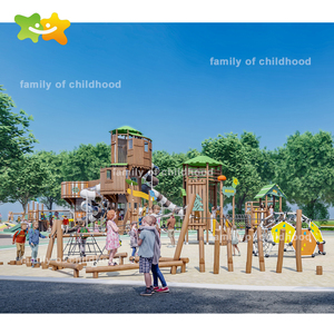 อุปกรณ์สนามเด็กเล่นกลางแจ้งโครงสร้างปีนเขาสนามเด็กเล่นกลางแจ้งบ้านต้นไม้ - Product Image 2