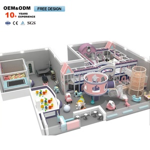 Château rose de style princesse équipement de terrain de jeu intérieur <span class=keywords><strong>bac</strong></span> à <span class=keywords><strong>sable</strong></span> en <span class=keywords><strong>plastique</strong></span> souple aire de jeux pour parcs d'attractions centres commerciaux - Product Image 3