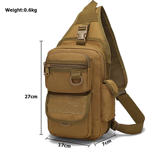 Sac bandoulière tactique pour homme en nylon Oxford personnalisé, étanche, pour sports de plein air, avec système de fixation, vente en gros - Product Image 3
