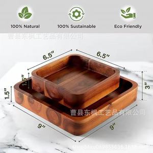 Wooden Dried Fruit <b>Snack</b> <b>Tray</b> Double Layer Detachable Storage Bowl Walnut Wood Creative Nut Melon Seed Serving <b>Tray</b> - Product Image 5