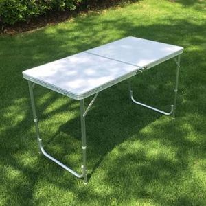 Adjustable Height Folding <b>Table</b> Camping Legs <b>Plastic</b> Picnic <b>Tables</b> Foldable Aluminum 120x60 - Product Image 4