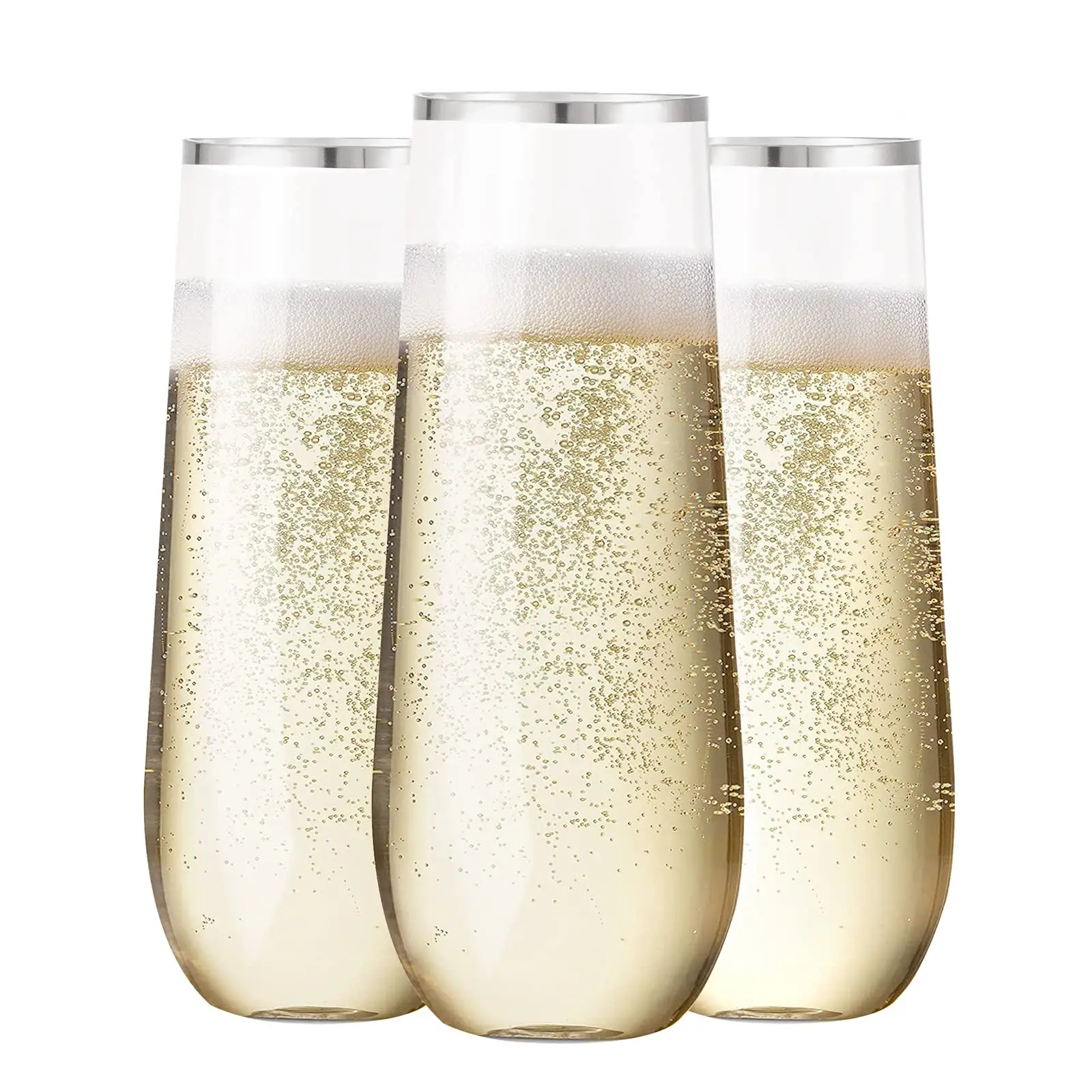 Nuovo arrivo all'ingrosso personalizzato 9oz trasparente in plastica usa e getta vino bicchieri da Champagne flute bicchieri da succo di birra bicchieri da vino tostatura