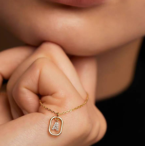 Joyería de marca, suministros de fabricación de lujo, venta al por mayor, joyería de moda de buena calidad para mujer, colgante de letra de Plata de Ley <span class=keywords><strong>925</strong></span> para mujer - Product Image 1