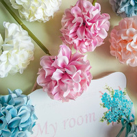 Buket hydrangea buatan bunga pegangan tangan romantis yang indah untuk pernikahan, hotel dan dekorasi rumah