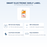Étiquette de rayon électronique 10,1 pouces, étiquette de prix numérique, écran LCD IPS couleur, WiFi, Bluetooth, affichage intelligent pour supermarché, ESL, blanc