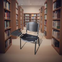 Chaise de formation pliable empilable avec cadre en acier et assise en plastique PP, chaise de conférence