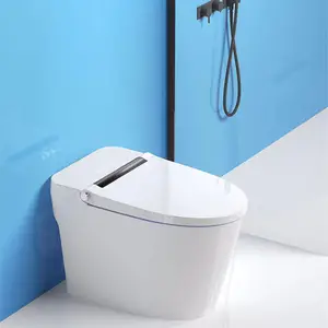 Wc Simples elektrikli otomatik japon akıllı akıllı bide tuvalet kendini temizleme sıhhi tesisat yıkama kuru Commode akıllı tuvalet