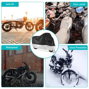 Funda Impermeable Universal para Motocicleta para Todas las Estaciones, Protección Solar y Exterior 190T para Motocicletas y Vehículos - Product Image 6