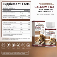 Complément alimentaire pour chiens de 80 comprimés, calcium et vitalité osseuse, pour le bien-être dentaire, la mobilité des chiens âgés et le soin des os